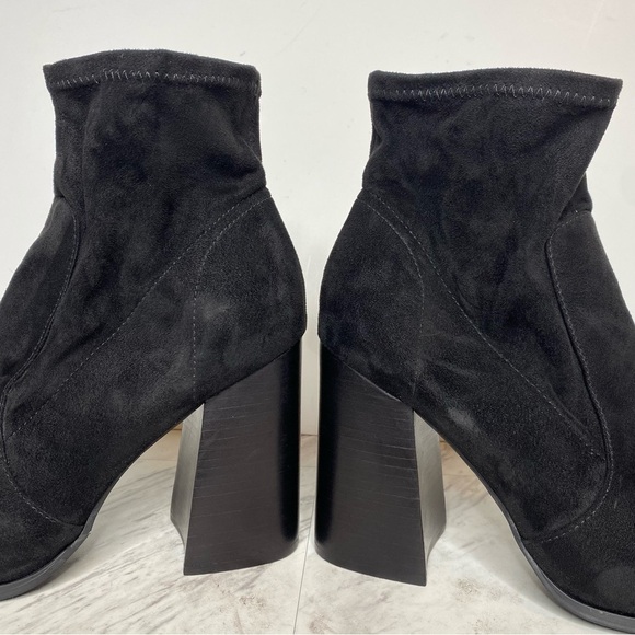 Steve Madden Touchdown Black Faux Suede Bootie 10M - Picture 8 of 13